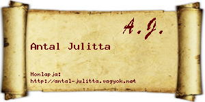 Antal Julitta névjegykártya
